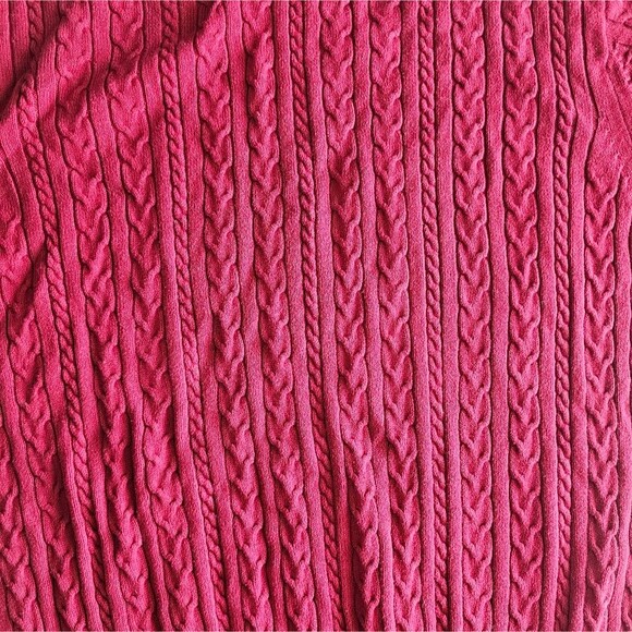 Alex Cannon Red Cable Knit Sweater Sz L Holiday Christmas Winter Classic Preppy - Picture 6 of 12